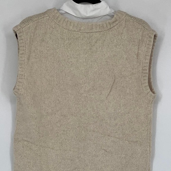 NEW! NAADAM Size Small Cashmere Mixed Media Sleeveless Dress Sand $445 msrp J6-6 - Picture 7 of 12